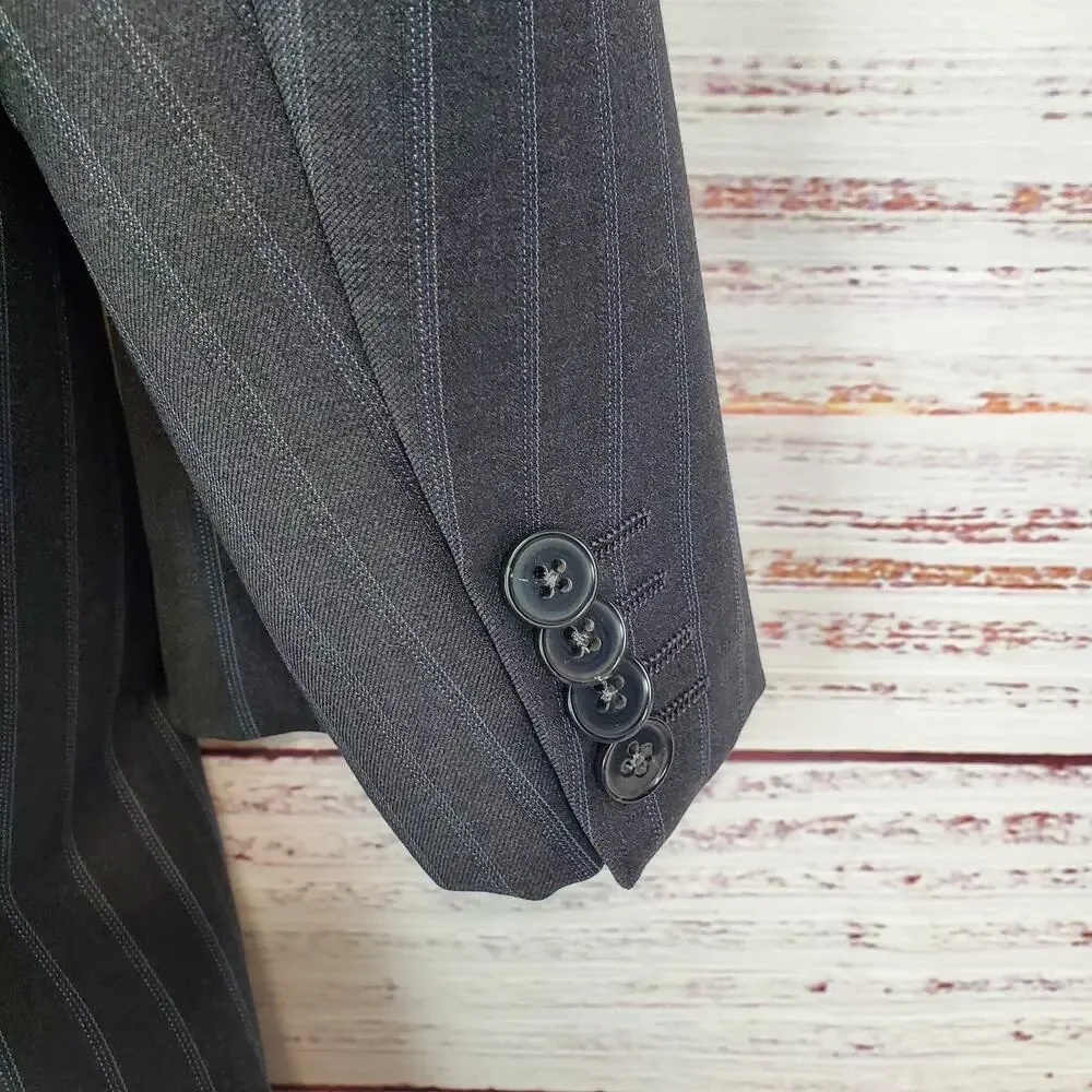 Ermenegildo Zegna Trofeo Gray Suit Jacket 54R EU 44 US XL Wool Sport Coat Italy